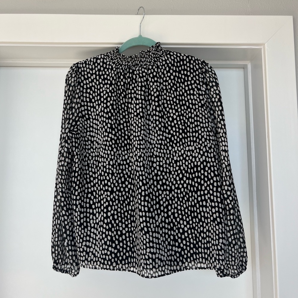 JCrew mock neck blouse
